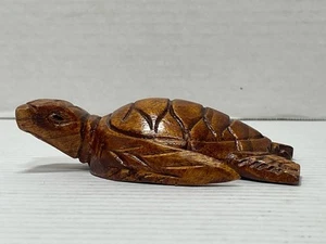 Handgeschnitzte Holz Meeresschildkröte Deko Figurine Holzskulptur - Bild 1 von 6