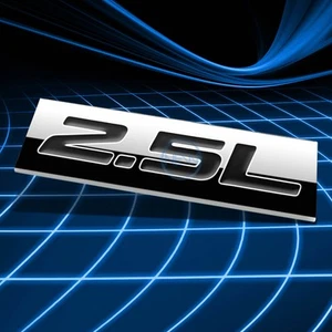 METAL 3D EMBLEM DECAL LOGO TRIM BADGE STICKER POLISHED CHROME BLACK 2.5L 2.5 L - Bild 1 von 3