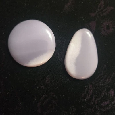 Yttrium Flourite Cabachons Hand Cut And Polished In Idaho. Slab Shown For Ref. - Image 1 of 4