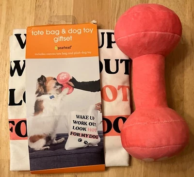 Bolso de Mano de Lona Pearhead y Peluche Rosa Barra Campana Juguete para Perro Foto 1 de 4