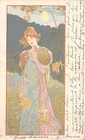 CPA ILLUSTRATEUR / RIQUER / ART NOUVEAU / FEMME DES ANNEES 1900