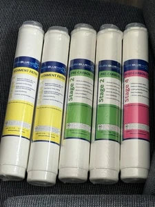 Pure Blue H2O 5PC Reverse Osmosis Filter System Replacement Filters - Picture 1 of 2