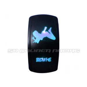 Blue Blow Me Rocker Switch Waterproof Marine 12V 20A SeaDoo Ray Malibu Upgrade - Bild 1 von 7