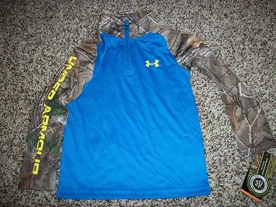 UNDER ARMOUR New NWT Boys Youth Jacket Coat Zip Camo Camouflage Realtree 5 6  - Image 1 of 2