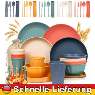 Camping Geschirr Besteckset Geschirrset Outdoor Besteck 5 Personen Picknick - Bild 1 von 4