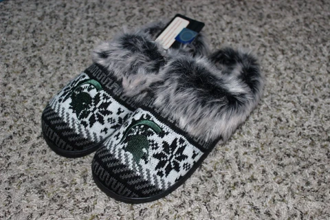 NEW Slide-On Slippers MSU Spartans State Womens Size M (7/8) L (9/10) XL (11/12) Cover