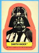 Darth Vader 1983 Topps Return Of The Jedi Series 2 Sticker # 34 (ex)