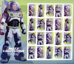 UNITED STATES 2022 DISNEY BUZZ LIGHTYEAR SHEET(20) MINT NH - Picture 1 of 1