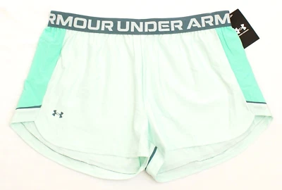 Under Armour Women's XL Turquoise Play Up Side Mesh Shorts Wicking UA Loose Fit - Image 1 of 2