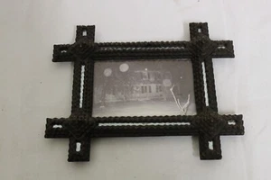 Tramp Art Frame Old Tiered Layered Decorative Arts with photo - Picture 1 of 6