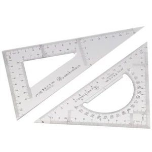 2 Pack Triangle Ruler Acrylic Scale Architectural Drawing Drafting Tool for O... - Picture 1 of 8