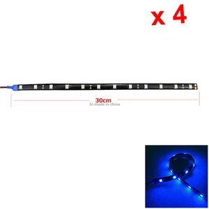 4x Tira de Luz Azul Flexible 30CM 1FT 12' Impermeable 12 5050 SMD LED M002 - Imagen 1 de 5