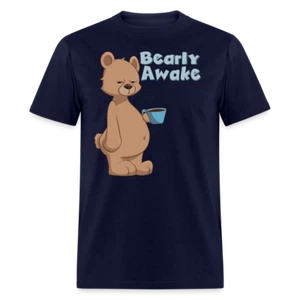 Camiseta divertida Bear-ly Awake para hombre - Imagen 1 de 13