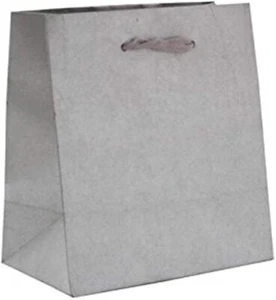 Large Paper Tote Bag, 16'' x 12'' , Platinum Silver - 50 Bags - Bild 1 von 1