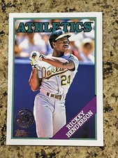 2023 Topps Series 1 Rickey Henderson 1988 Baseball #T88-60 - Oakland A's