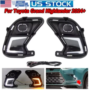 For Toyota Grand Highlander 2024-25 LED DRL Fog Lamp Kit w/ Turn Driving Light - Picture 1 of 10