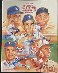 1984 Baseball Hall of Fame induction Yearbook-signed by 4 of 5 inductees - Picture 1 of 1