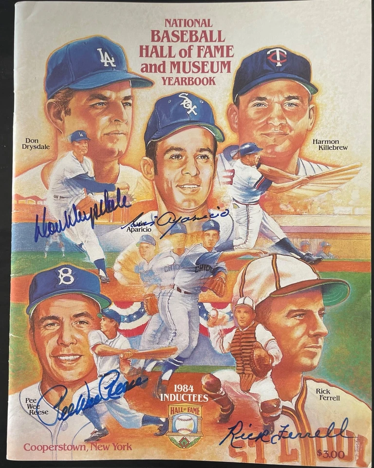 1984 Baseball Hall of Fame induction Yearbook-signed by 4 of 5 inductees - Image 1 of 1