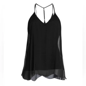 Bailey 44 Tree Frog Silk Sleeveless Chiffon Blouse in Black Size XS - Picture 1 of 8