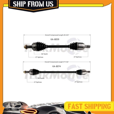 2X juntas delanteras Surtrack CV ejes de eje para Elantra Auto 2011-2016 Foto 1 de 4