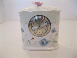 Lenox Butterfly Meadows Desk Clock Mantel Clock by Louise Le Luyer - ASIS - Picture 1 of 7