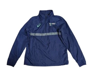 Asics Rugby Australia Size Large Mens 1/2 Zip Hoodie Jacket - Picture 1 of 5