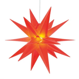 Lumineo hängende LED Leuchte moderne Stern Dekoration 30 cm rot - Bild 1 von 1
