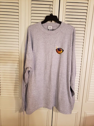 Vintage Atlanta Thrashers NHL Mens Size XL Gray T Shirt Long Sleeve Gray NWT! Cover