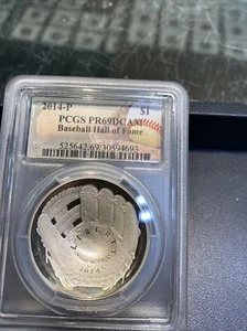 2014 PCGS Proof 69 Deep Cameo Baseball Hall of Fame Silver Dollar, PR 69 DCam - Picture 1 of 6