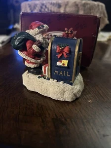 The San Francisco Music Box Company Santa W/ Hinged Mailbox Christmas Medley - Picture 1 of 5