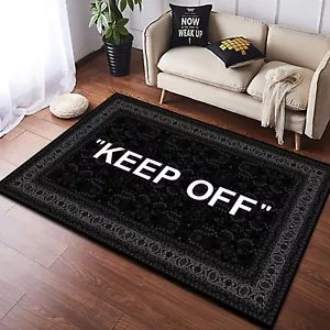 Alfombra Keep Off, alfombra blanca apagada, patrón Keepoff, alfombra popular, alfombra para decoración del hogar, área - Imagen 1 de 11