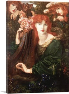 ARTCANVAS La Ghirlandata Canvas Art Print by Dante Gabriel Rossetti - Bild 1 von 11