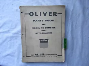1960 Oliver Model 40 Combine and Attachments Parts Book Catalog - Picture 1 of 8