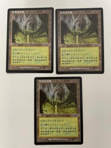 MTG 3X SIMPLIFIED CHINESE URZA'S SAGA SLIPPERY KARST NM MAGIC THE GATHERING LAND - Picture 1 of 6