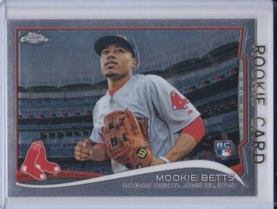 MOOKIE BETTS ROOKIE CARD 2014 Topps CHROME $$ RC Baseball Boston Red Sox DODGERS - Image 1 of 2