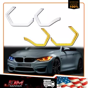 For BMW Switchback Concept M4 Iconic Style LED Angel Eye Kit w/Relay Wirings - Picture 1 of 15