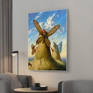 Vladimir Kush Butterflies Grinder Canvas Unframed Print Art - Picture 1 of 4