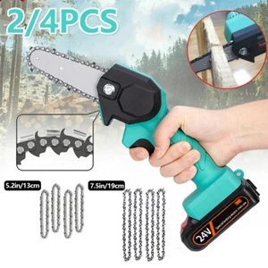13/19" Mini Chainsaw Chain Blade 2/4Pc Woodworking Electric Chainsaw Chain Blade - Picture 1 of 32