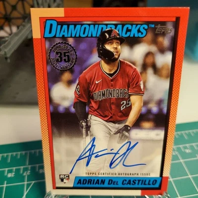 2025 Topps Update-Adrian Del Castillo RC 1990 Topps Auto #90B2-ADC - Image 1 of 2