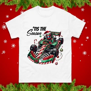 Racing Car Tis The Season Christmas T-Shirt, Lustig Autoliebhaber Xmas Tee Motorsport - Bild 1 von 10