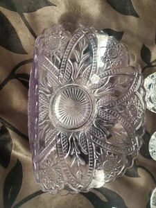 Antique Sun Colored Glass Bowl Amethyst / Purple - Picture 1 of 7