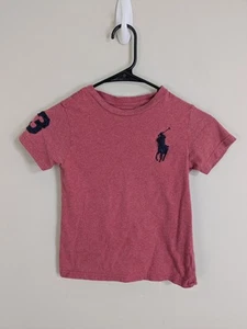 Polo Ralph Lauren "Big Pony" T-shirt Boys 6 Red Short Sleeve Casual Cotton - Picture 1 of 6