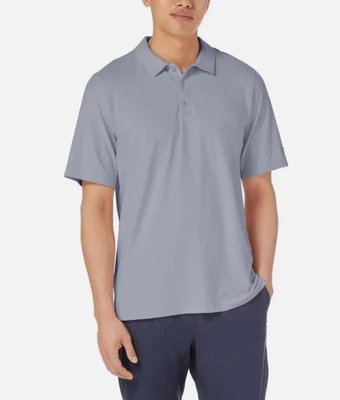 Kirkland Signature Men’s Regular Fit Performance Polo, Gray, Small - Image 1 of 3