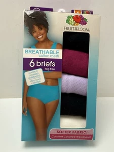 Fruit of the Loom Womens 5pck  Briefs Underwear Cotton-Mesh Size 6/M - Picture 1 of 4