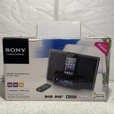 Sony Dream Machine XDR-DS16IPN - DAB+ Radio Alarm Clock Dock Apple iPhone iPod  - Image 1 of 4