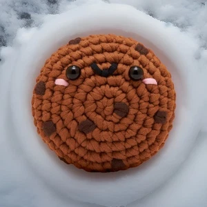 The Woobles 4” Bennet Santa Chocolate Chip Galleta Principiante Crochet Teach You Kit - Imagen 1 de 3