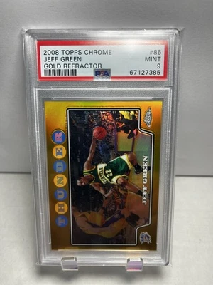 2008 Topps Chrome - Jeff Green #86 refractor de oro/50 PSA 9🚨 Foto 1 de 2