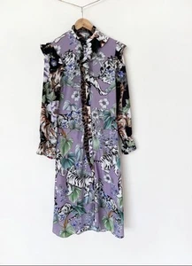 H&M x Martha Ortiz Exklusives Kleid Gr. 36/S Midi Kleid Sommer Zara Floral Bunt - Bild 1 von 9