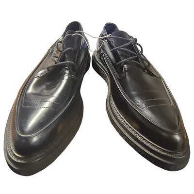 NWOT AllSaints Derby Shoes Mens Size 10.5 Black Leather Lace Up Platform Oxfords - Image 1 of 4