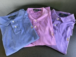 Polo Ralph Lauren Uomo Pullover Grande con Bottoni Camicia Manica Corta Confezione da 3 Pima - Foto 1 di 23